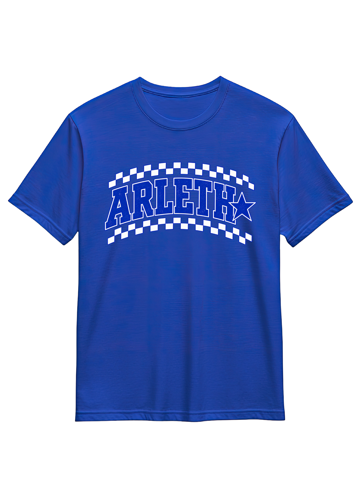 Arleth Checkered T-Shirt in Royal Blue