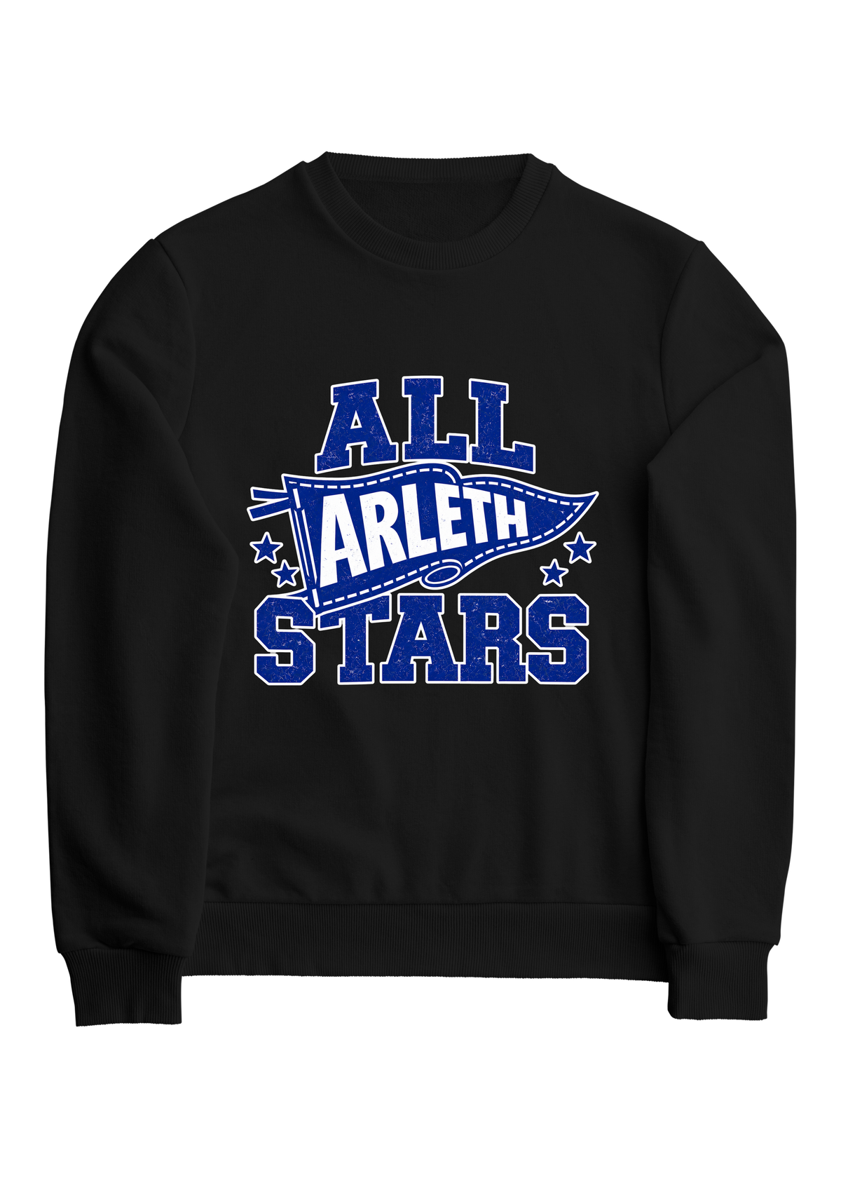 Arleth Allstar Flag Crew Neck Sweatshirt in Black
